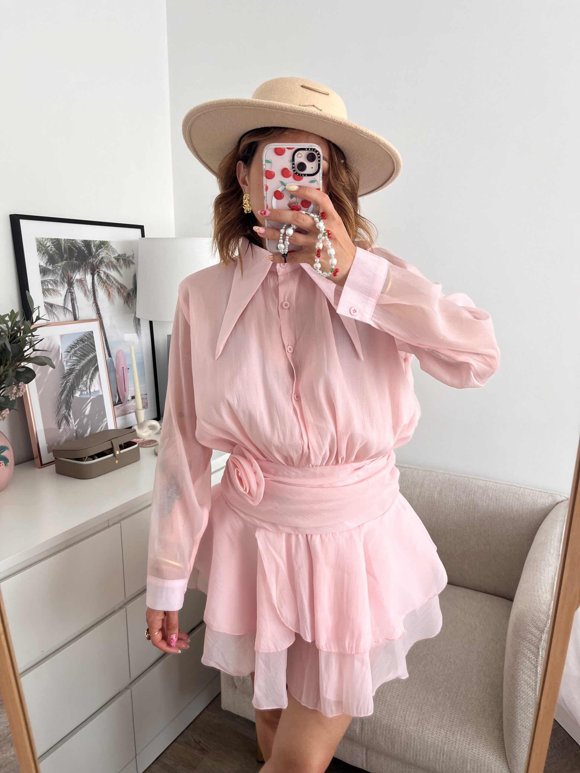 Molyneux Rosa Robe Robe Lily rose